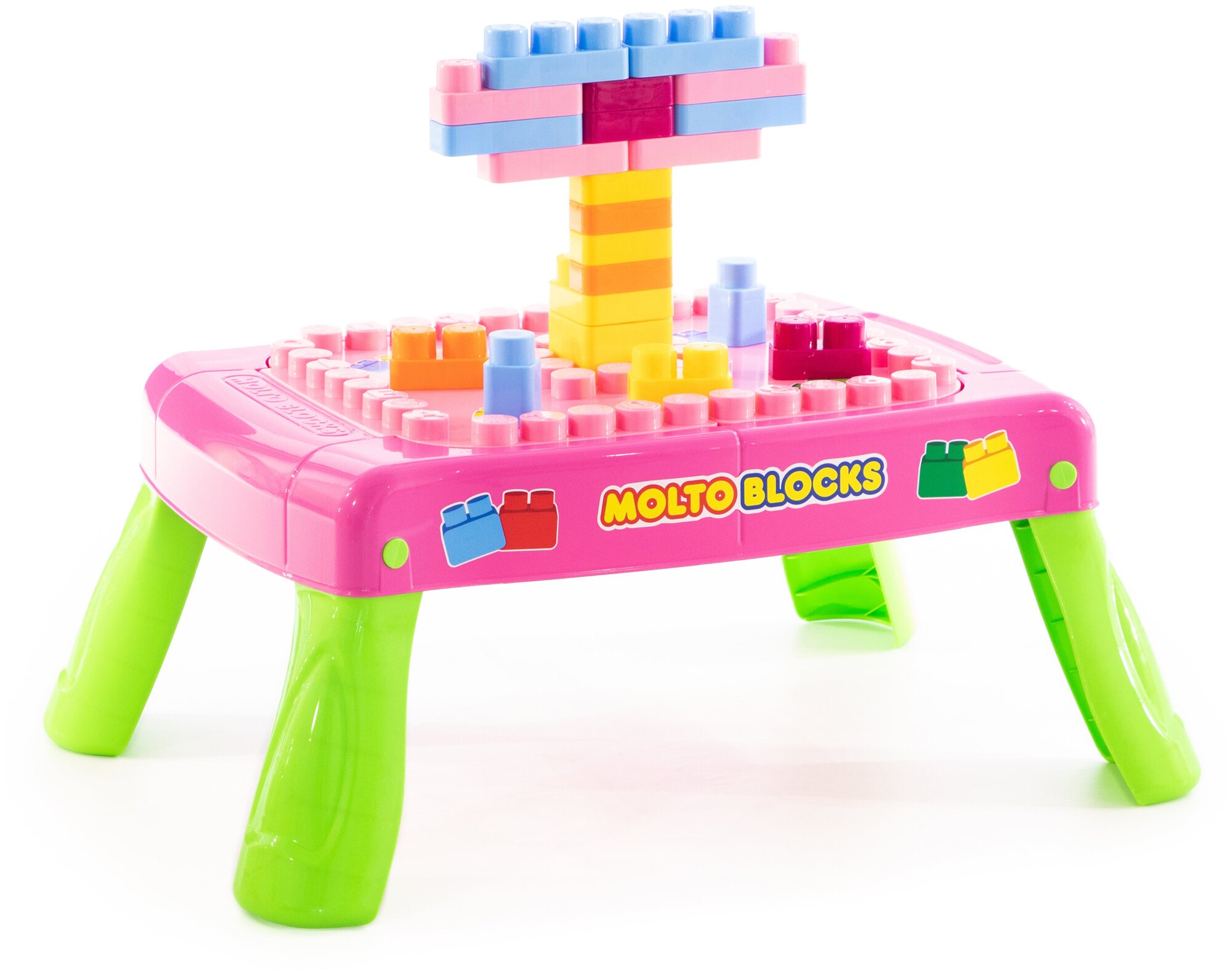 Конструктор Polesie Molto Blocks, 20 элементов, розовый (58010) - фото №8