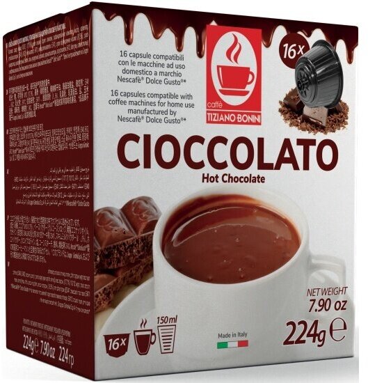Кофе Tiziano Bonini в капсулах Caffe Cioccolata 16 шт (для кофемашины Dolce Gusto)