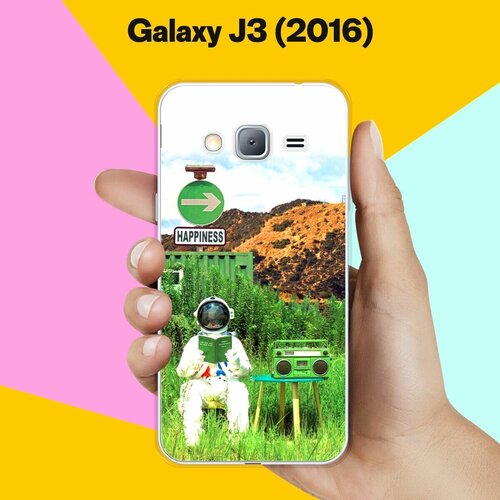 Силиконовый чехол на Samsung Galaxy J3 (2016) Астронавт 8 / для Самсунг Галакси Джи 3 2016