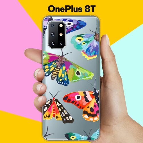 Силиконовый чехол на OnePlus 8T Бабочки / для ВанПлас 8Т силиконовый чехол на oneplus 8t ванплас 8т синие бабочки прозрачный