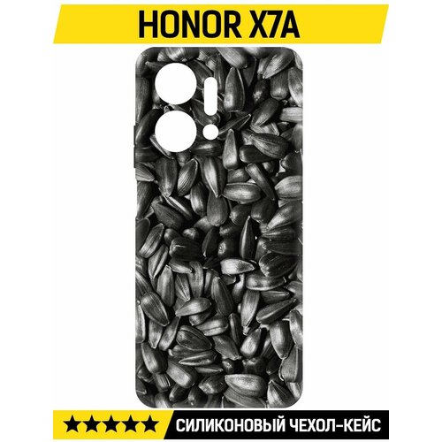 Чехол-накладка Krutoff Soft Case Семечки для Honor X7a черный чехол накладка krutoff soft case семечки для honor x8 черный