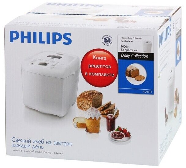 Хлебопечка Philips HD9015, белый - фотография № 14