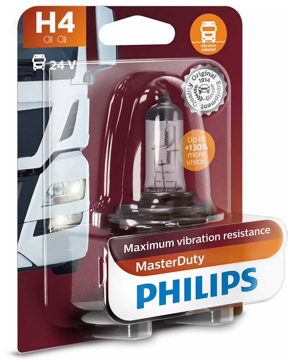 Лампа h4 13342 md 24v 75/70w (блистер 1 шт.) Philips 13342MDB1