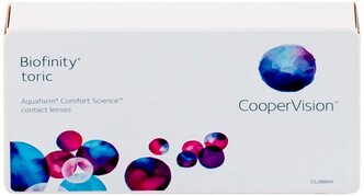 Контактные линзы CooperVision Biofinity Toric, 3 шт., R 8,7, D +1,25, CYL: -2,25, AХ: 170