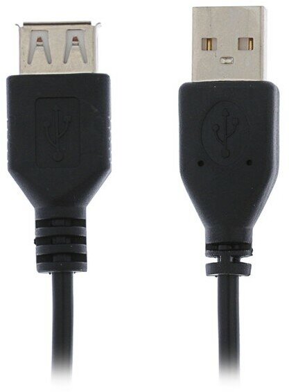 Гарнизон Кабель-удлинитель "Гарнизон" GCC-USB2-AMAF-1.8M, USB2.0, A(m)-A(f), 1.8 м, черный