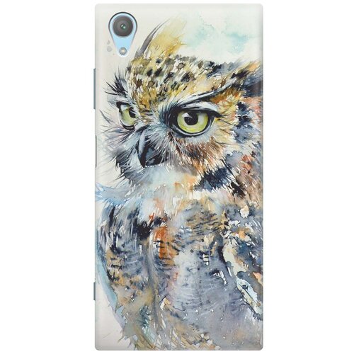 фото Re:pa накладка transparent для sony xperia xa1 plus с принтом "красочный филин"