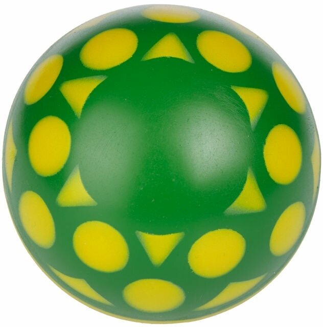 Мяч резиновый, d100 (трафаретное окр-ие, зеленый/желтый) P4-100