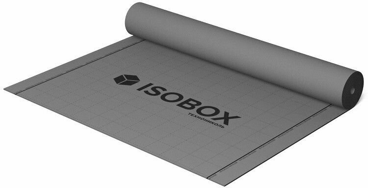 Гидро-ветрозащитная диффузионная мембрана ISOBOX 110 (1,5 X 50 М) - фотография № 2