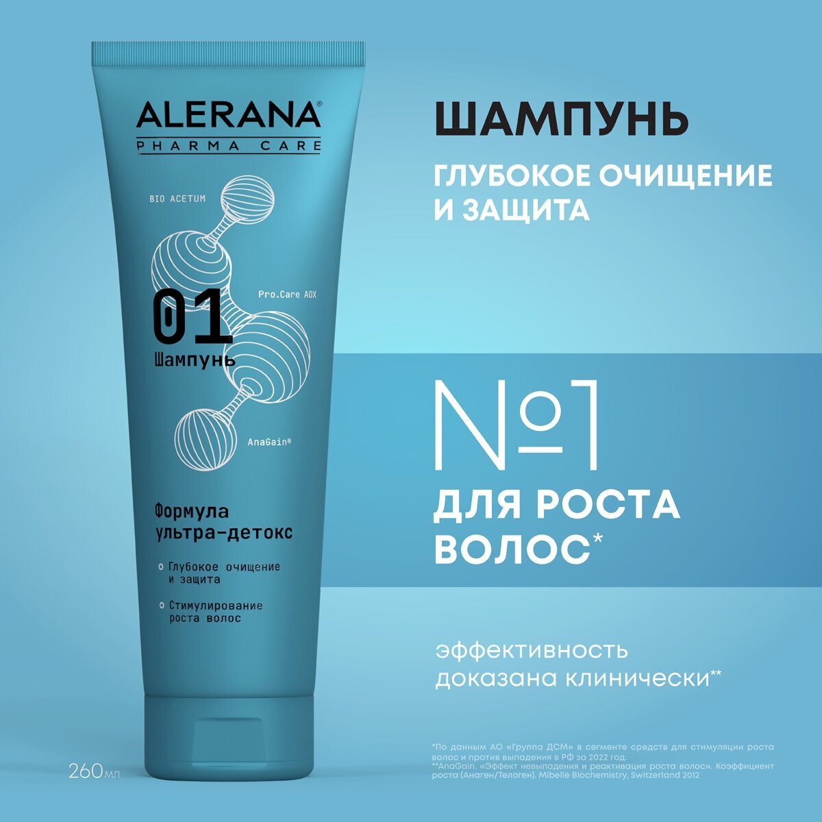 Алерана PHARMA CARE шамп. Туба 260МЛ формула ультра-детокс