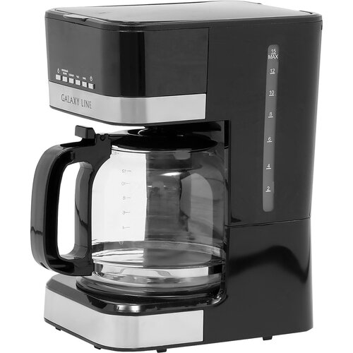Кофеварка электрическая 1100ВТ 9-12ЧАШЕК 18Л стоп-капля очистка таймер 24Ч СТ кувш GALAXY LINE 557100₽