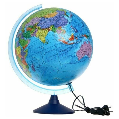 Глобус политический, интерактивный, диаметр 320 мм, с подсветкой, с очками