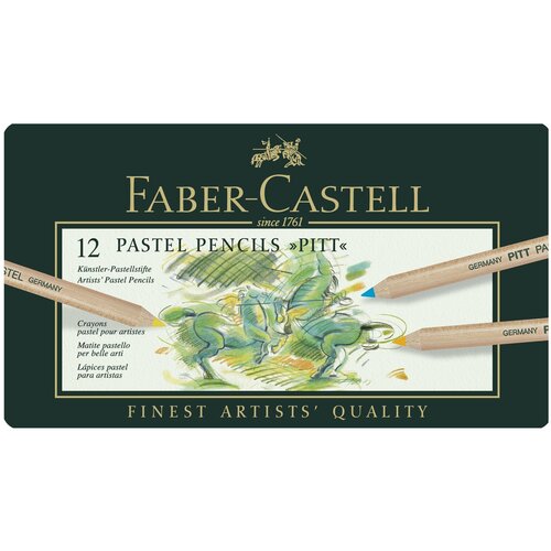 Faber-Castell Пастельные карандаши Pitt 12 цветов (112112), 12 шт.