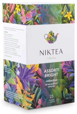 Чай Nikteа Assorti Bright Ассорти Брайт пакетированный, 25 пакетиков