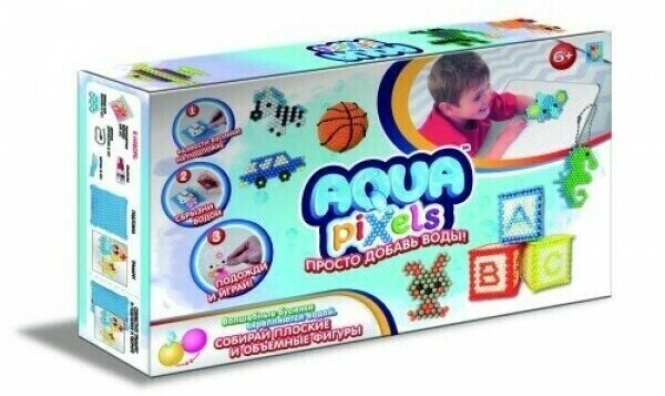 Набор для творчества 1Toy Aqua pixels Веселые животные (600 деталей) - фото №15