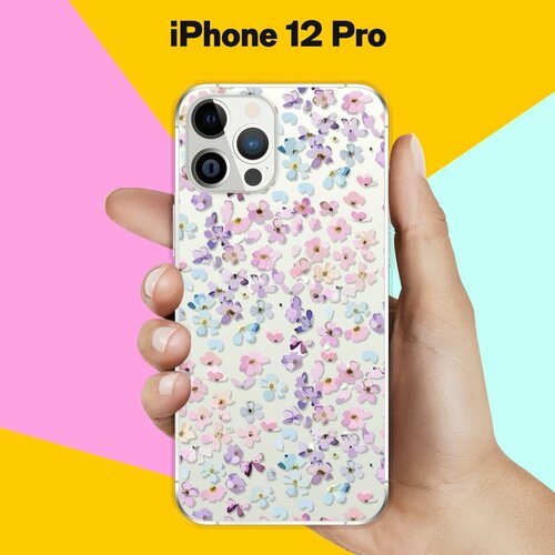 Силиконовый чехол Цветочки на Apple iPhone 12 Pro силиконовый чехол на apple iphone 12 12 pro эпл айфон 12 12 про с рисунком foxes and feathers