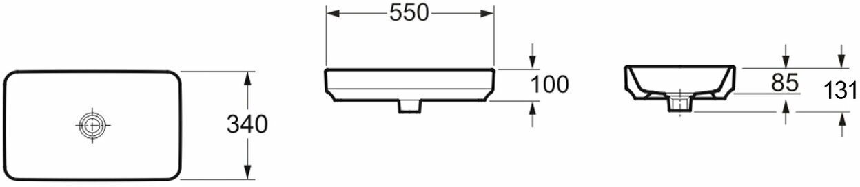 Накладная раковина в ванную Lavinia Boho Bathroom Sink Slim 21520813 в комплекте 2 в 1: умывальник белый, донный клапан в цвете золото - фотография № 9