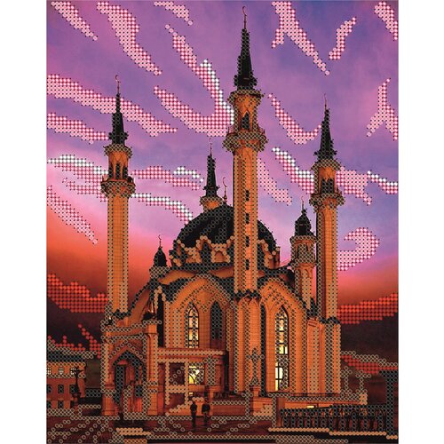 Вышивка бисером картины Мечеть Кул аль Шариф 19*24см