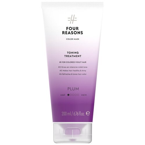 Тонирующая маска для поддержания цвета окрашенных волос Four Reasons Color Mask Toning Treatment Plum Слива