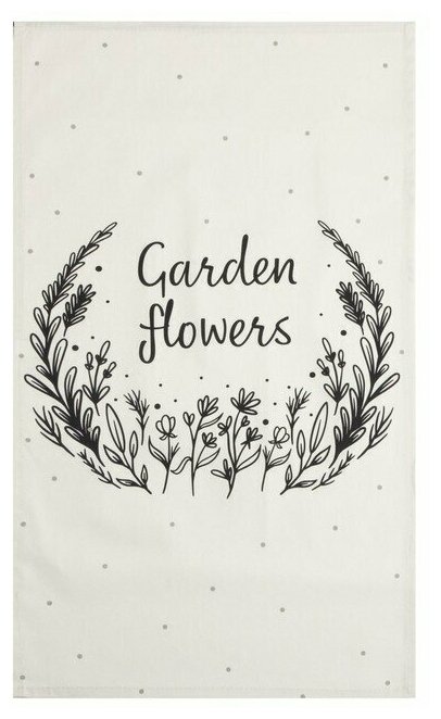 Полотенце "Этель" Garden flowers 40х73 см, 100% хлопок, саржа 190 г/м2 - фотография № 2