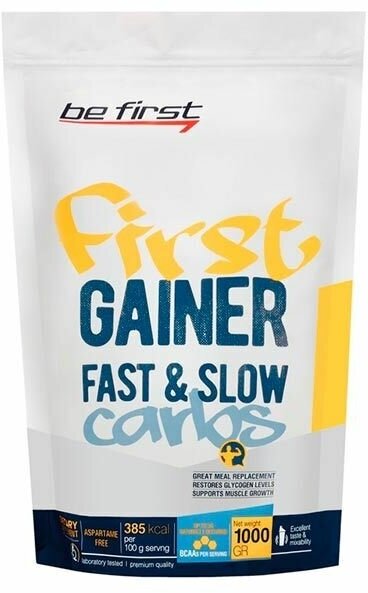 BeFirst, First Gainer Fast & Slow Carbs (1000 г) (карамель)