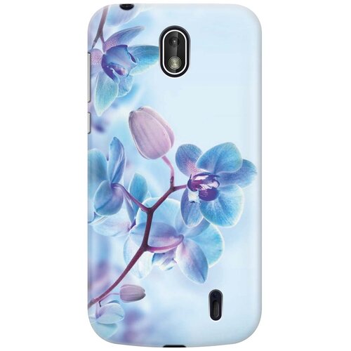 фото Cиликоновый чехол на nokia 1 / нокиа 1 с принтом "синий цветок на синем" gosso