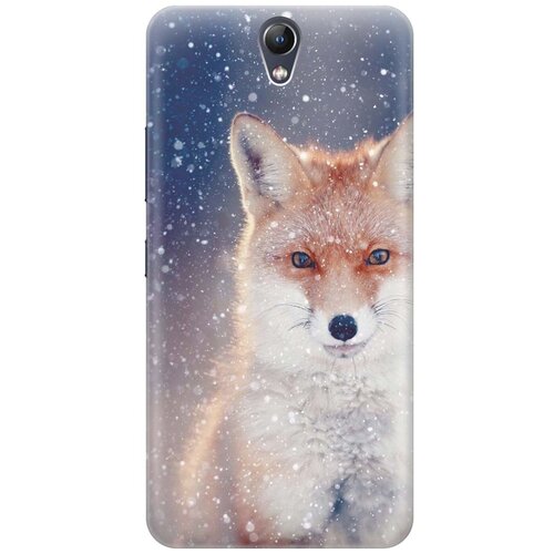 фото Cиликоновый чехол на lenovo vibe s1 / леново вайб с1 с принтом "лисица в снегопад" gosso