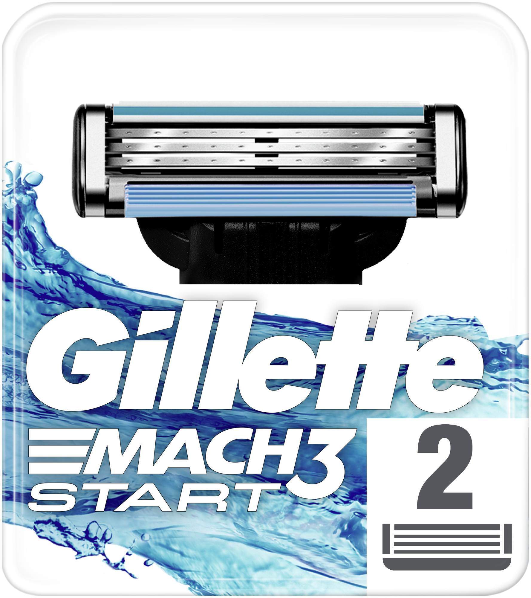 Кассета Gillette (Жиллетт) сменная для бритвенного станка Mach 3 Start 8 шт. Procter & Gamble Manufacturing GmbH - фото №2