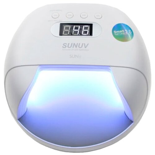 SUNUV Лампа для сушки ногтей 7 Smart 2.0, 48 Вт, LED-UV белый sunuv лампа для сушки ногтей 1 48 вт led uv белый