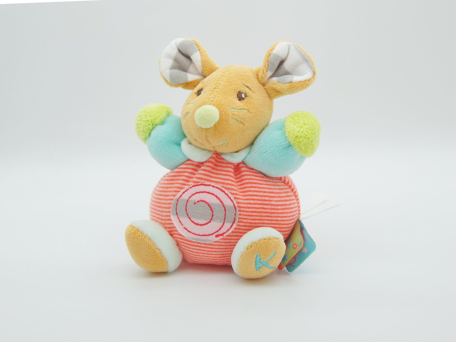 Мягкая игрушка Kaloo, Мышка полосатая , 9 см ( 9629587 )