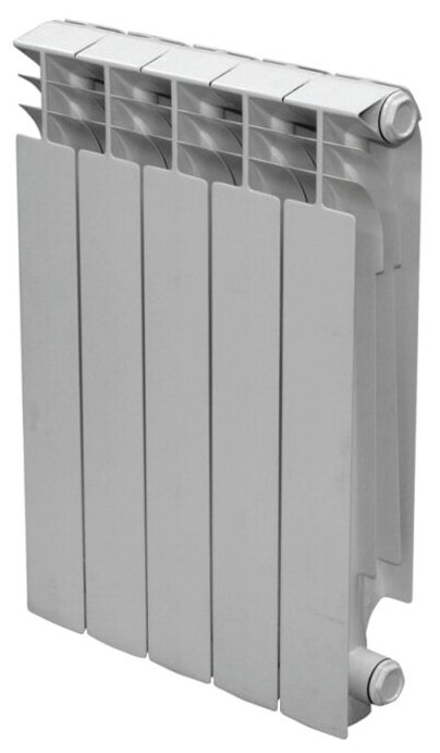 Радиатор секционный Tenrad AL 500/80, кол-во секций: 6, 5.51 м2, 550.8 Вт, 450 мм. алюминиевый