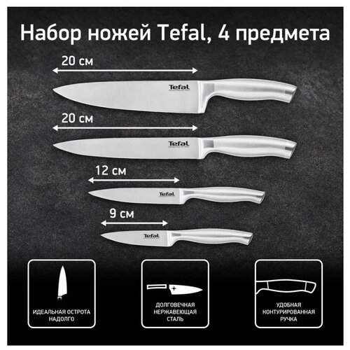 Набор ножей Tefal (Tefal K1700574+Tefal K1700274+Tefal K1701174+Tefal K1701274)