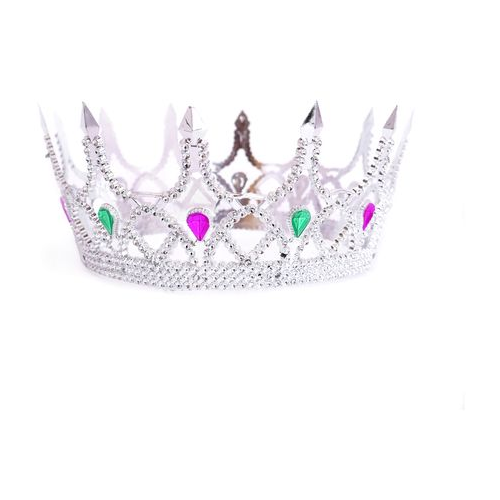 Корона пластиковая, Элегант, Серебро, 44*8,5 см, 1 шт. карнавальная корона мягкая