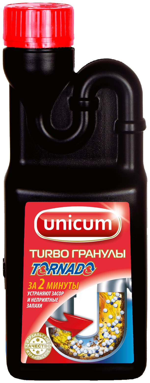 Unicum гранулы от засоров в трубах Торнадо