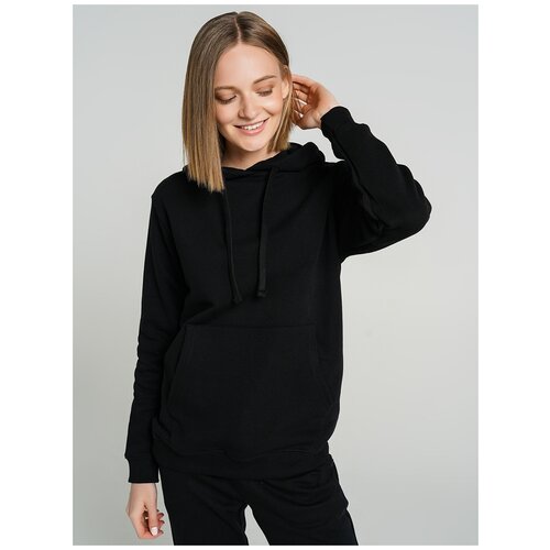 фото Толстовка с капюшоном твое 73786 размер xs, черный, women