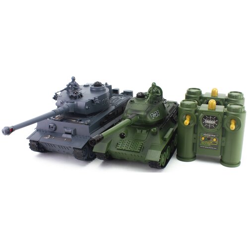 фото Набор техники pilotage танковый бой t34 + tiger (rc18382/rc18388) 1:24 фиолетовый/зеленый