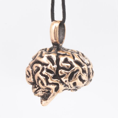Мозг Подвеска брелок бронза