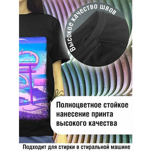 фото Футболка будь на стиле, хлопок, размер xs, черный