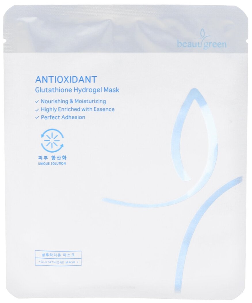 Beauugreen Гидрогелевая маска антиоксидантная с Глутатионом, 30 мл Beauugreen Antioxidant Glutathione Hydrogel Mask