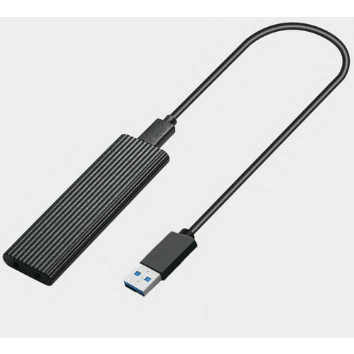 Двухпротокольный внешний бокс M.2 NVME PCI-E, M2 SATA NGFF - USB 3.1 TYPE-C GEN2 RIBBED Black metal внешний бокс gembird ee2280 u3c 03 3 1 type c m 2 nvme enclosure чёрный алюминий