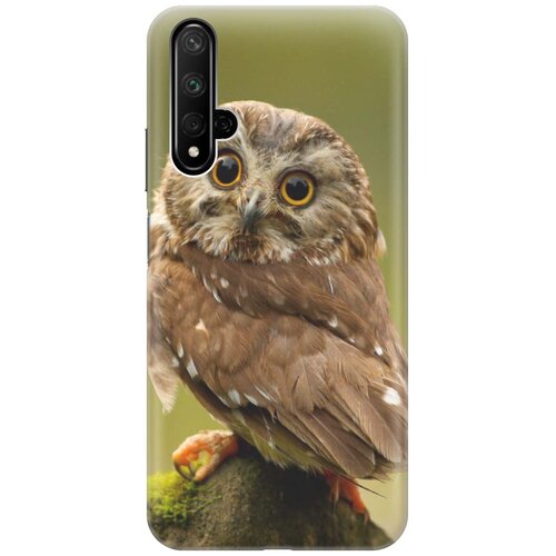 фото Ультратонкий силиконовый чехол-накладка для honor 20 / huawei nova 5t с принтом "сова на дереве" gosso