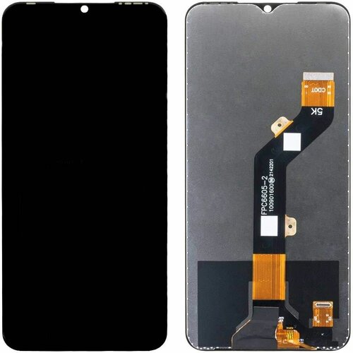 Дисплей для телефона Tecno Spark 8C, KG5n, в сборе с тачскрином, черный, 1 шт