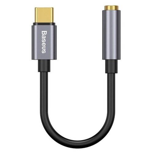 Переходник-адаптер для проводных наушников USB-C - Jack 3.5 mm Baseus CATL54-0G, темно-серый