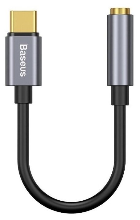 Переходник-адаптер для проводных наушников USB-C - Jack 3.5 mm Baseus CATL54-0G темно-серый