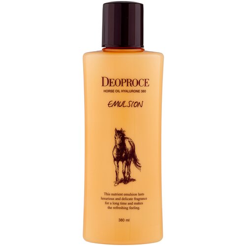Deoproce Horse Oil Hyalurone Emulsion Эмульсия для лица с гиалуроновой кислотой и лошадиным жиром, 380 мл