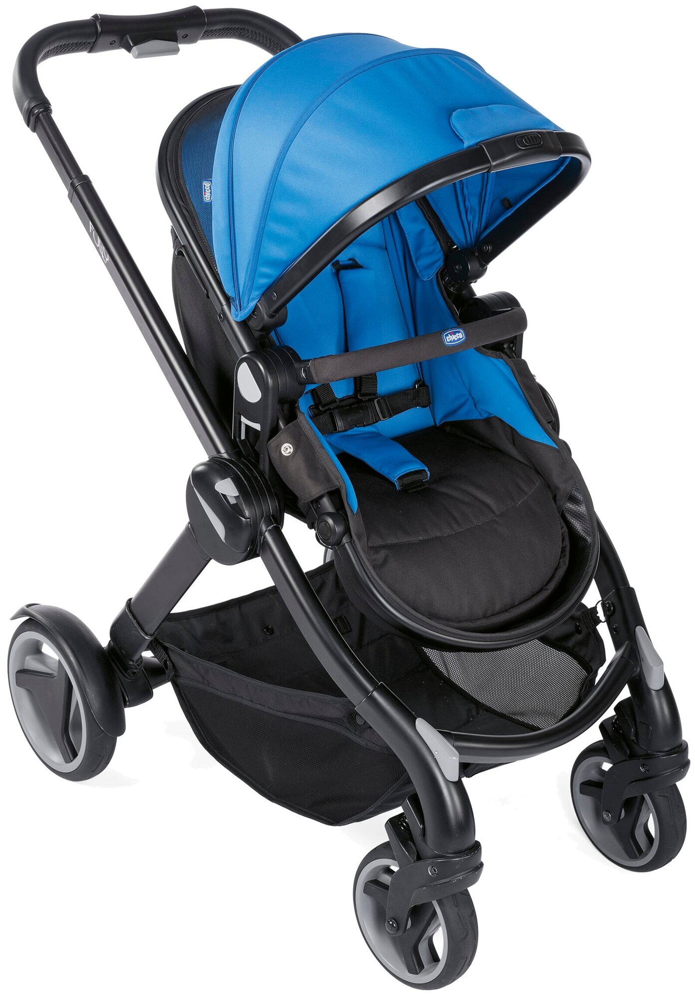 Коляска Chicco FULLY - SINGLE STROLLER, POWER BLUE, книжка, Голубой