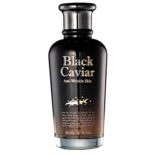 Holika Holika Лифтинг тоник Black Caviar Anti-Wrinkle Skin, 120 мл holika holika black caviar anti wrinkle питательная эмульсия лифтинг для лица с черной икрой 100 мл 1 шт