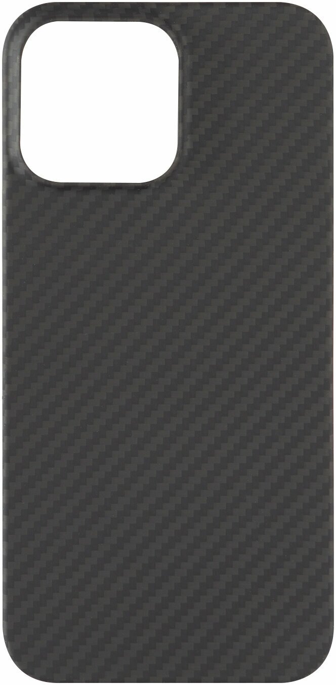 Защитный чехол для iPhone 13 Pro Max/Кевларовый чехол на iPhone 13 Pro Max/Накладка карбон, матовый серый