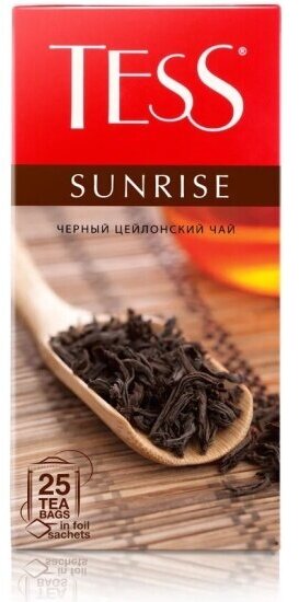 Чай Tess Sunrise пакетированный, черный, 25 пакетиков