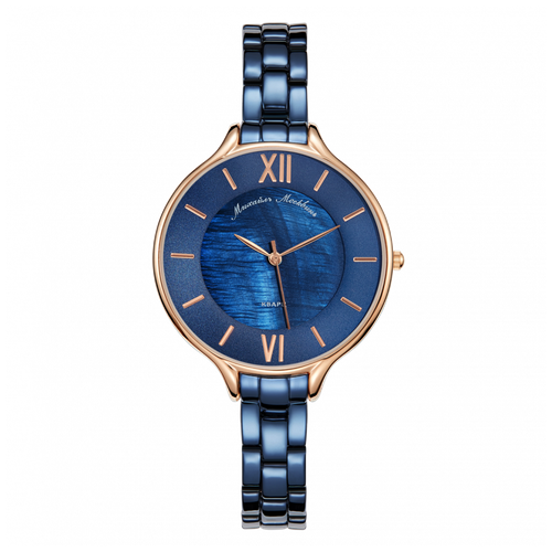 Наручные часы Mikhail Moskvin, золотой, синий наручные часы mikhail moskvin fashion женские механические часы михаил москвин белый