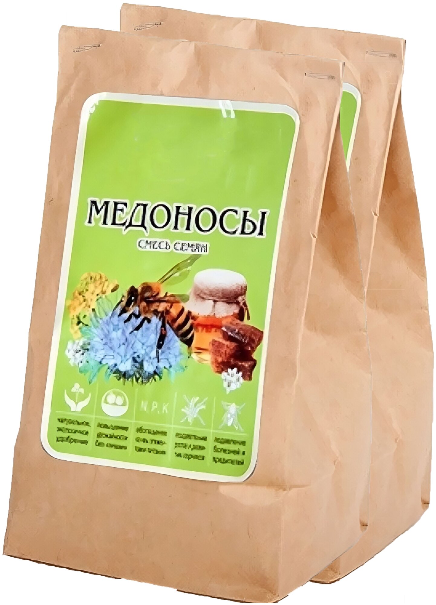 Сидерат "Смесь медоносов" 250 г 2 шт культуры входящие в состав смеси образуют сочную зеленую массу богатую азотом и микроэлементами